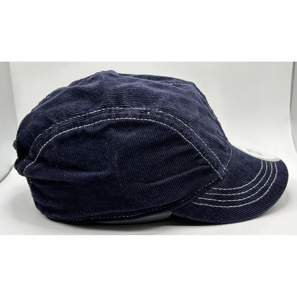 New‎ Era Corduroy Womens One Size Baseball Hat Stretch Cap Blue White NWOT Blank